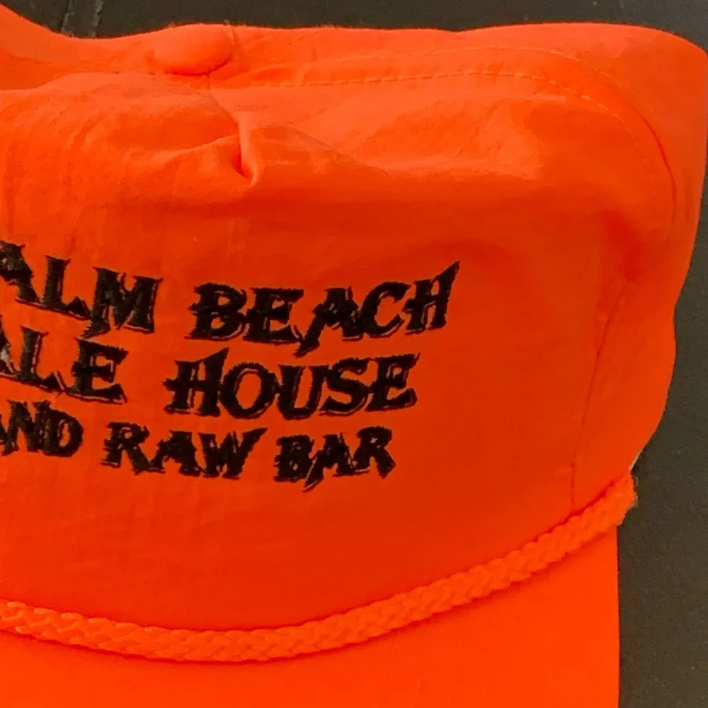 Vintage Palm Beach Ale House & Raw Bar SNAPBACK TRUCKER HAT 90’s Embroidered
